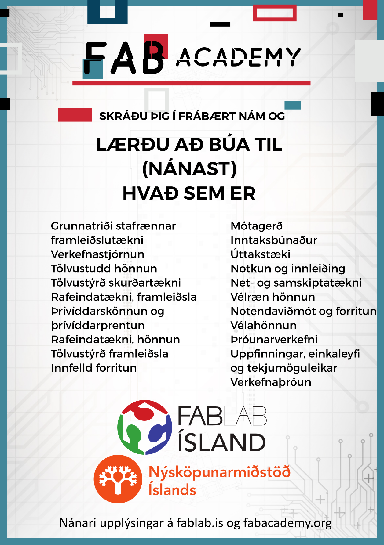 Fab Academy námsefni
